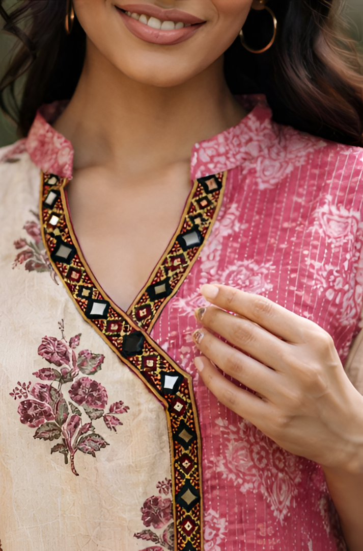 CREAM & PINK AESTHETHIC TUNIC